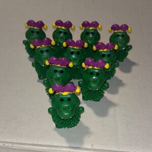 Mardi Gras Green and Purple Alligator  Toys 10 pack